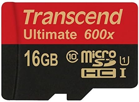 Трансцендент 16 GB Microsdhc Класа 10 UHS-Јас Мемориска Картичка Со Адаптер 90 Mb/s