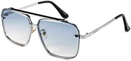 Очилачи за сонце на Фејси, модни плоштади пилотски очила за сонце, чаши за гроздобер метал градиент за мажи и жени, Б4104