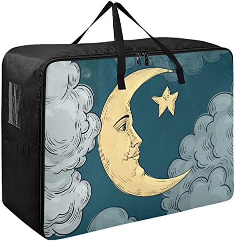 Н / А Торба За Складирање Облека Под Креветот За Јорган-Торба За Организатори На Месечината Со Голем Капацитет Со Патенти Декорација