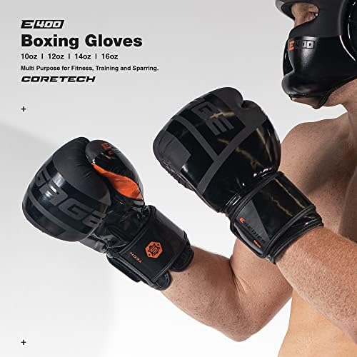 Ангажирајте ги боксерските ракавици Е-серија | Лесни велкро обезбедени нараквици за бокс во стил | Погоден за бокс, кикбокс, тренинг