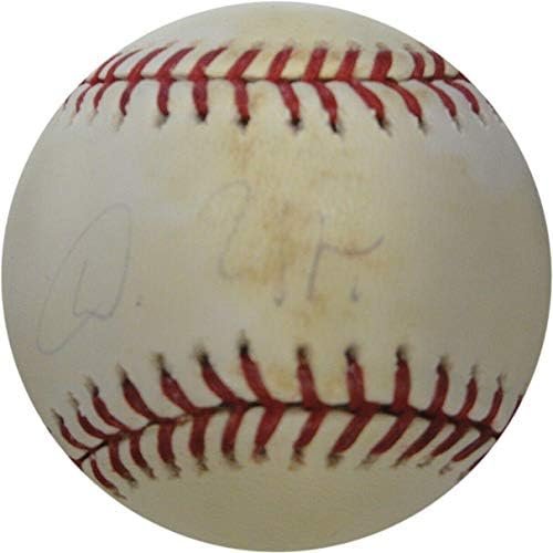 Дан Уггла потпиша автограмиран бејзбол во голема лига многу избледен Накском - Автограмирани бејзбол