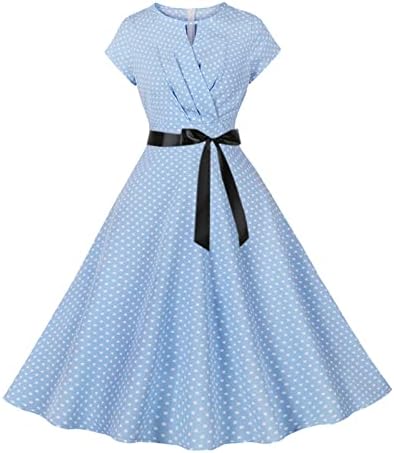 Женски гроздобер коктел фустан од 1950 -тите ретро коктел без ракави за замав фустан фустани за дебели дами