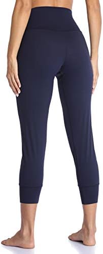 Womenенски џогери со високи половини со џокери со џебови со џебови со џебови и панталони за дневни