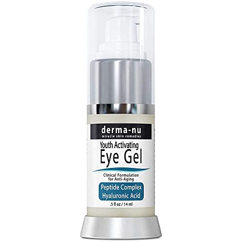 Крема против стареење на гел за очи - Третман за темни кругови, подпухналост, брчки и фини линии - Формула за хијалуронска