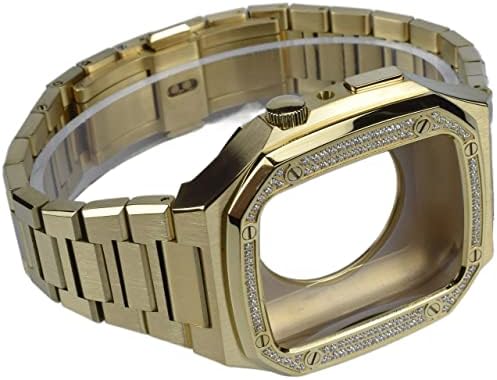 Комплет за модификација на луксуз CNHKAU за Band Apple Watch Band 45mm 41mm/40mm 44mm Mod Metal Watch Case For Iwatch Series 8