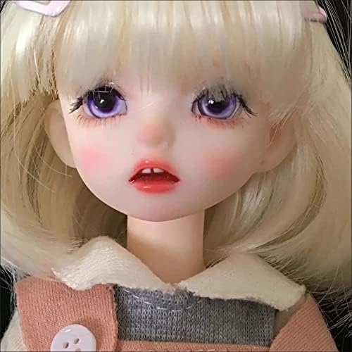 Jrndniuo Cute Bjd Dolls 1/6 SD кукли 11,8 инчи убава топка споена кукла со целосен сет, вклучувајќи перика за коса, шминка, очи, облека, чевли,