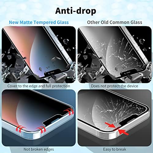 RXNMH 2 Пакет Мат Екран Заштитник за iPhone 14/13/13 Про [6.1 инчен] Анти-Отпечаток од прст &засилувач; Анти-Отсјај &засилувач; HD