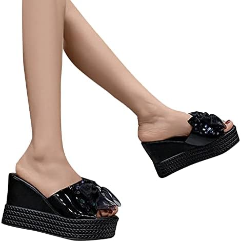 Летни римски клинови модни женски отворени папучи на плажа чевли Сандали влезни обични рамни отворени сандали за жени рамни сандали