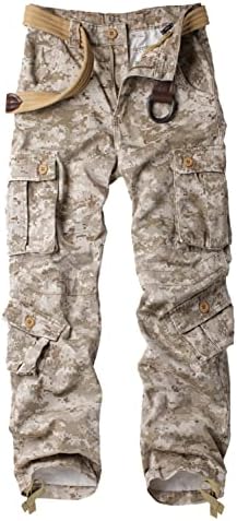 Акарми машки обични товарни панталони воена армија Камо панталони борбени панталони со 8 џебови