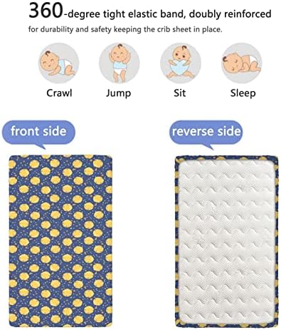 Вселенски тематски вграден креветче за креветчиња, стандарден сад за садови за креветчиња, меки и дишени чаршафи за креветчиња за девојчиња