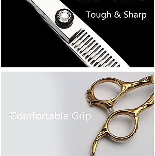 XJPB ножици за сечење на коса Поставете професионални ножици за фризерски не'рѓосувачки челик поставени 6,0 инчи за фризерски протешувачки