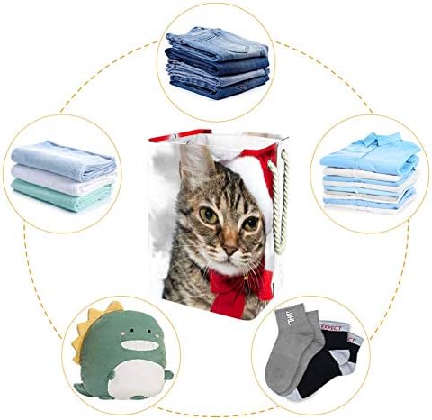 Unicey Божиќна мачка водоотпорен виткање на алишта за преклопување корпа за детска соба спална соба бебе расадник