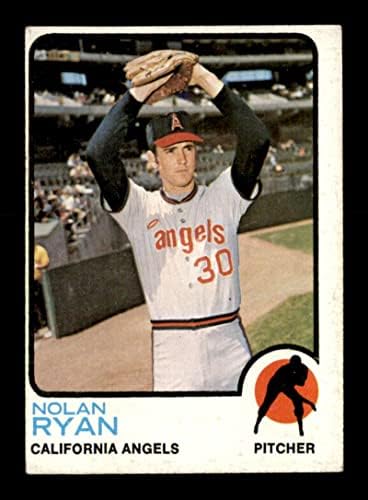 220 Nolan Ryan Hof - 1973 година Бејзбол картички на Топс, оценети поранешни - картички за дебитант со бејзбол плоча