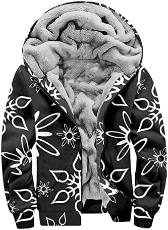 ADSSDQ Зимски палта за мажи, преголеми новини пулвер мажи кои излегуваат со долг ракав пад графички пулвер дебел15