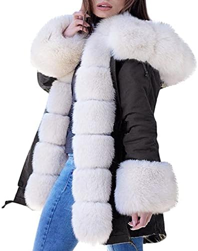 Qxdldht женски руно зимска јакна со качулка камуфлажа со долги ракави со палто лаптолна волна мешавина зимска есен мека