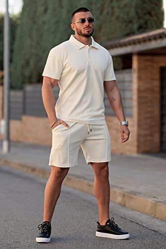 Менс Поло кошула и кратки комплети со две парчиња тренерки за мажите шарени