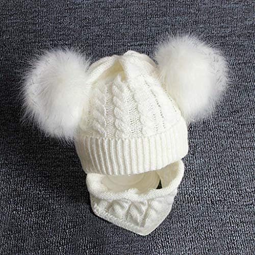 Зимска зимска капа памучна плетена девојки faux pom деца капа капаче наредени бебиња момчиња дете капачиња капачиња зимски шалчиња