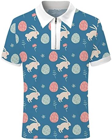 2023 година Нова машка Велигденска модна лежерна дигитална дигитална 3Д печатење лапел патент со кратки ракави кошули врвни кошули мажи