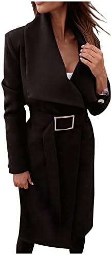 Уфоко Нова Година Туника убава палта дама дама долг ракав училиште Windbreaker Lapel Solid Comfort Full Zip Polyester