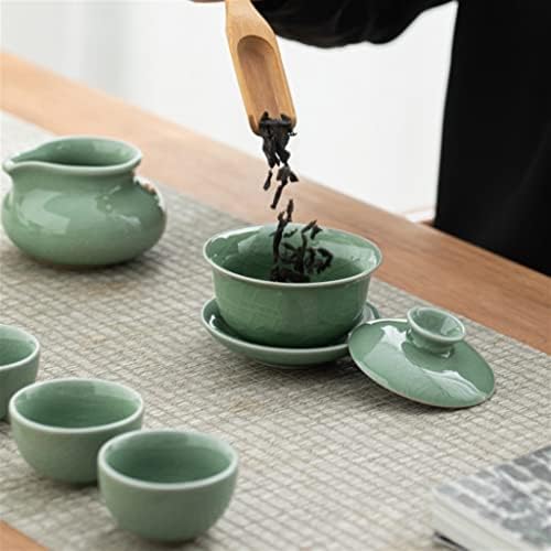 XSNBH Комплетен сет на чајни чај кунгфу, чаши за чај од керамички, чајници, комплети, кутии за подароци за домаќинства, идеи за подароци