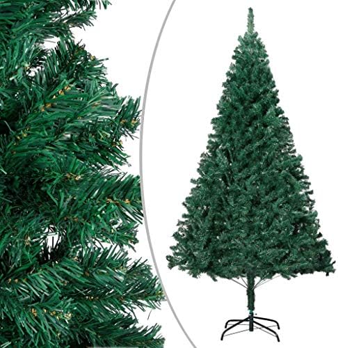 Вештачка елка видаксл со густи гранки домашна дневна соба канцеларија Божиќ украс декор Божиќна празничка декорација зелена 82,7 ПВЦ