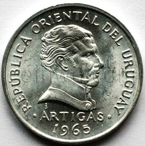 Уругвај 50 Цент Монета 1965, Дијаметар 23,5 мм