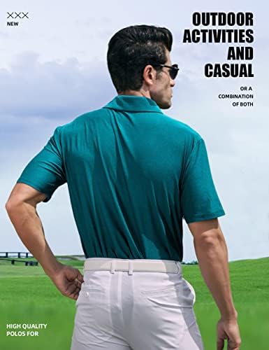 Машка голф Поло кошула Брзо суво маици со влага за губење на влага