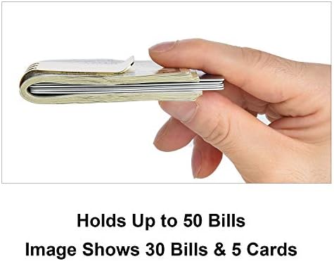 Клип за пари Линденл Пролет челични карипни клипови Голем капацитет Минималистички предниот џебниот паричник