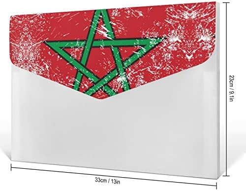 Мароко Ретро Знаме Проширување На Папката Со Датотеки Џеб Слатки Отпечатоци Папки За Поднесување Што Може Да Се Прошират Хармоника Организатор
