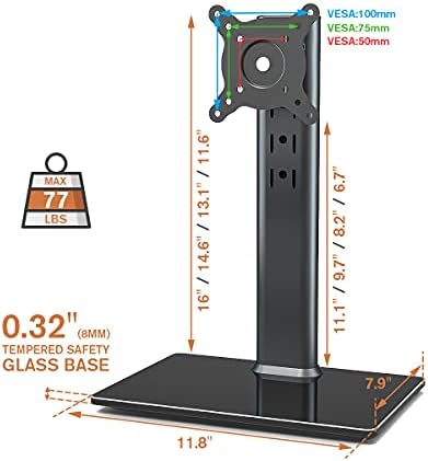 2 Пакет Единечен Лцд-Компјутерски Монитор Самостоен Столб За Стоење За 13 Инчи До 32 инчен Екран Со Вртлив, Прилагодлив За Висина, Ротација, Држи