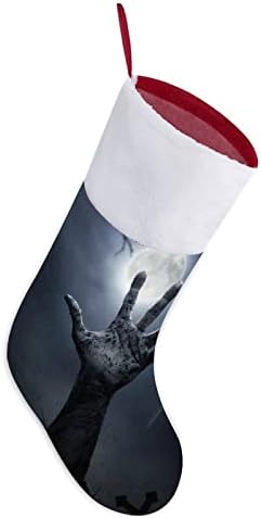 Застрашувачка ноќна зомби рака црвена Божиќна празничка чорапи дома украси за Божиќно дрво камин што виси чорапи