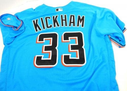 Мајами Марлинс Мајк Кикхам 33 Игра користеше сина маичка 48 dp22294 - Игра користена МЛБ дресови