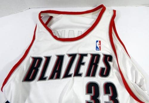 2002-03 Портланд Трејл Блејзерс Мамаду Н'Дијаје 33 Игра издадена Бела Jerseyерси 54 2 - НБА игра Користена