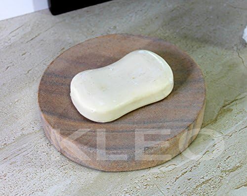 Клео природен мермер камен сапун сапун држач за бања за бања за додаток за бања, када или миење на базен