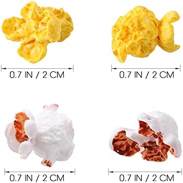 Известете 20pcs вештачка пуканки смола пуканки декорација пуканки garland popcorn model set рекламирање фотографија реквизит за DIY