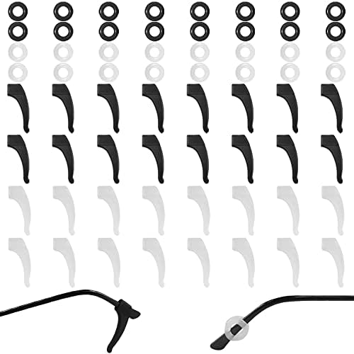 Dland 32 пакувања со очила против лизгање силиконски ушни куки, очила анти-лизгачки силиконски прстене