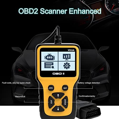 Алатка за дијагностицирање на скенер за скенер за подарок2U OBD2, скенер V311A OBD2, Универзален автомобил OBD2 скенер за скенер за читање на код за проверка на моторниот код
