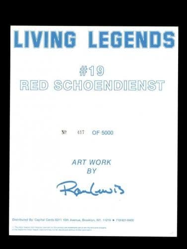 Црвена Schoendienst PSA DNA потпиша 8х10 Рон Луис Фото Аутографски кардинали - Автограмирани фотографии од MLB