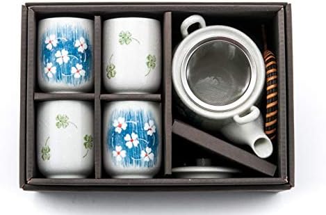 Стока Фуџи јапонски сакура цреша цвета керамички чај и 4 чаши чај сет азиски декор за дома