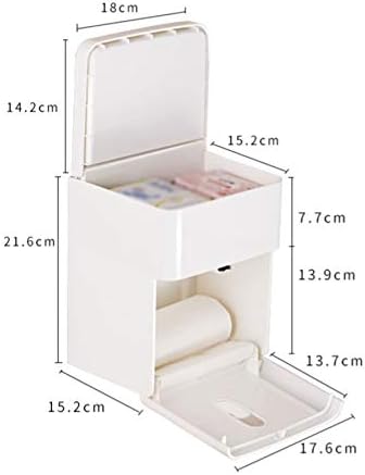 Jydqm модерна квадратна пластична хартија држач за кутии за ткиво на лицето за бања за суета, облеки во спална соба, ноќни штандови, клупи и маси - бели и сини