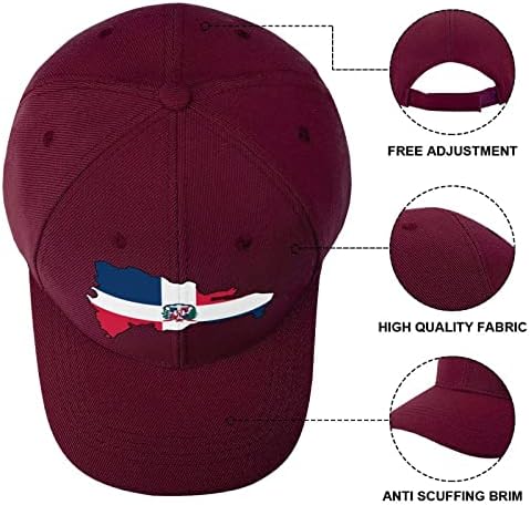 Доминиканска република мапа на знамето мода камионџија тато капа измиена безбол капа спорт за мажи жени трендовски