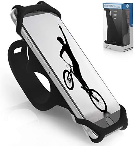 TeamoBsidian држач за велосипед, моторни моторни мотори - големина L - материјал што не е лизгање - се вклопува за 99% од моделите на мобилни