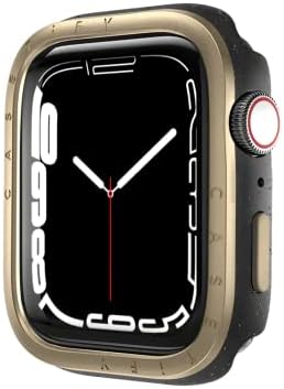 Случај На Ударниот Часовник [Четкана Алуминиумска Рамка] Компатибилна Со Серијата На Apple Watch 7-8-41mm-Црна