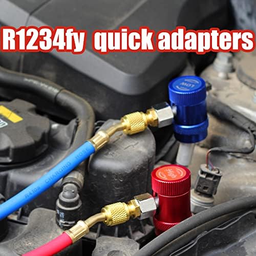 AutoWanderer Altack AC R1234YF Адаптери R1234YF Брзи спојници Високи странични и ниски странични странични страни за евакуација, замена и полнење