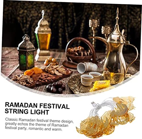 Toyandona 1pc Eid - Декорации пара салас де каса предводени декор предводени светла жица gerвездени starвездички жици светла