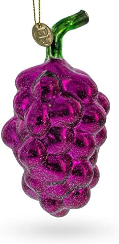 Виолетово грозје стаклен украс