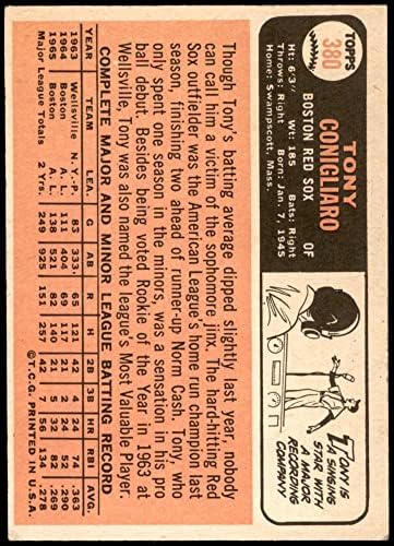 1966 Топпс 380 Тони Кониглиаро Бостон Ред Сокс екс+ Ред Сокс