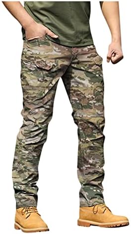 Машки обични товарни панталони Флекс Армијата Камо воени панталони се протегаат товарни лесни борбени пешачки пешачки панталони
