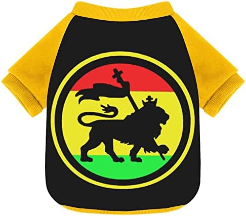 Смешноста на лавот во Јамајка Печати маичка за домашно милениче со џемпери на пука пулвер за кучиња мачка со дизајн