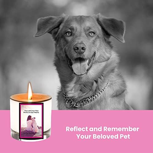Арома Шепи Меморијална Свеќа За Кучиња - За Спомен На Домашни Миленици, Кучиња-Памучен Фитил, Рачно Изработен – Восок од Соја – Тегла